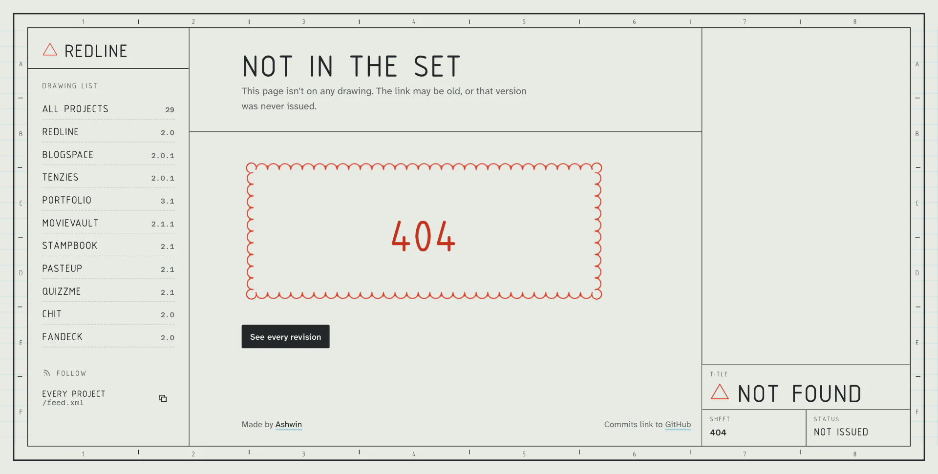 Not in the set, with 404 circled in a red revision cloud