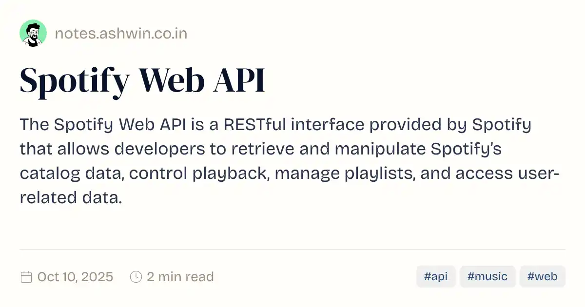 Spotify Web API